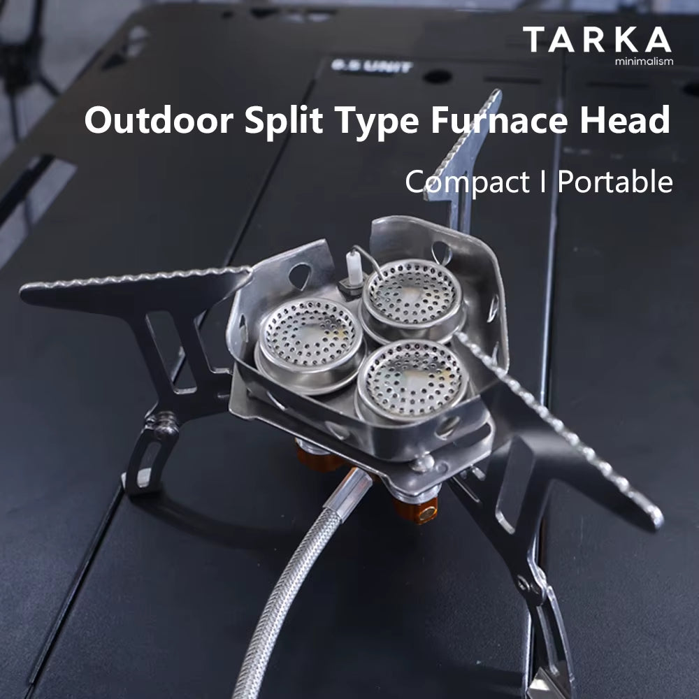 Camping Gas Stove 5800W 3 Head Gas Burner Tourist Strong Fire Furnace Climbing Hiking Equipment Picnic Kitchen Cookware